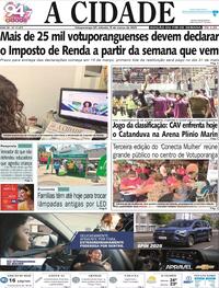 Capa do jornal Jornal A Cidade de Votuporanga 09/03/2024