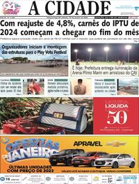 Capa do jornal Jornal A Cidade de Votuporanga 13/01/2024