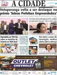 Capa do jornal Jornal A Cidade de Votuporanga 13/04/2024