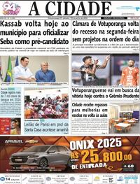 Capa do jornal Jornal A Cidade de Votuporanga 13/07/2024