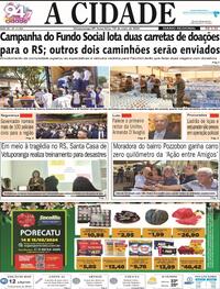 Capa do jornal Jornal A Cidade de Votuporanga 14/05/2024