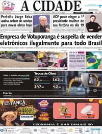 Capa do jornal Jornal A Cidade de Votuporanga 14/06/2024
