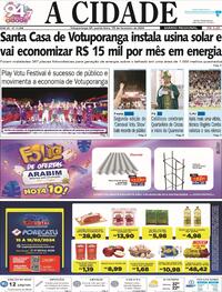 Capa do jornal Jornal A Cidade de Votuporanga 15/02/2024