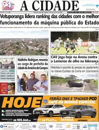 Capa do jornal Jornal A Cidade de Votuporanga 16/03/2024