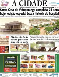 Capa do jornal Jornal A Cidade de Votuporanga 16/04/2024