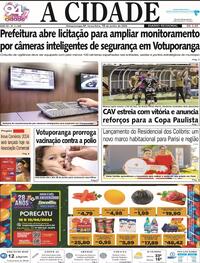 Capa do jornal Jornal A Cidade de Votuporanga 18/06/2024