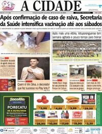 Capa do jornal Jornal A Cidade de Votuporanga 20/02/2024