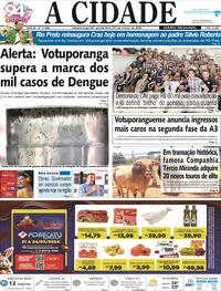 Capa do jornal Jornal A Cidade de Votuporanga 21/03/2024