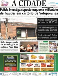 Capa do jornal Jornal A Cidade de Votuporanga 21/05/2024