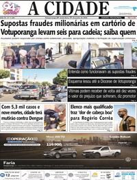 Capa do jornal Jornal A Cidade de Votuporanga 21/06/2024
