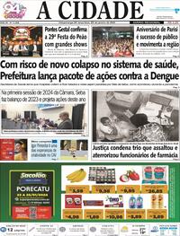 Capa do jornal Jornal A Cidade de Votuporanga 23/01/2024