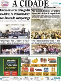 Capa do jornal Jornal A Cidade de Votuporanga 23/04/2024