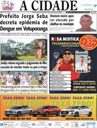 Capa do jornal Jornal A Cidade de Votuporanga 24/02/2024