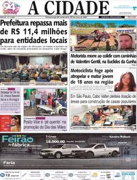 Capa do jornal Jornal A Cidade de Votuporanga 24/05/2024