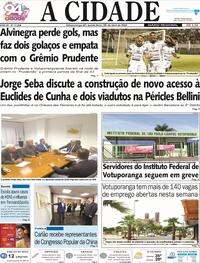 Capa do jornal Jornal A Cidade de Votuporanga 25/04/2024