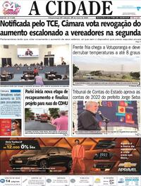 Capa do jornal Jornal A Cidade de Votuporanga 25/05/2024