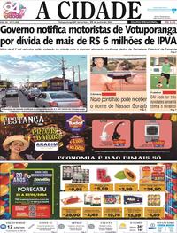 Capa do jornal Jornal A Cidade de Votuporanga 25/06/2024