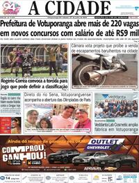 Capa do jornal Jornal A Cidade de Votuporanga 27/07/2024