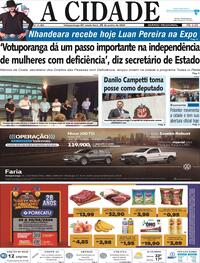 Capa do jornal Jornal A Cidade de Votuporanga 28/06/2024
