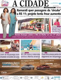 Capa do jornal Jornal A Cidade de Votuporanga 29/03/2024