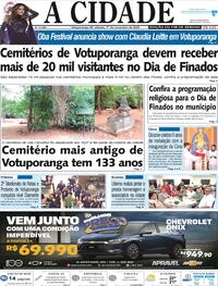 Capa do jornal Jornal A Cidade de Votuporanga 01/11/2025