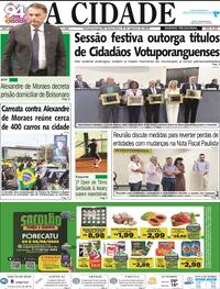 Capa do jornal Jornal A Cidade de Votuporanga 05/08/2025