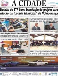 Capa do jornal Jornal A Cidade de Votuporanga 05/12/2025