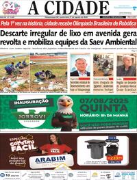 Capa do jornal Jornal A Cidade de Votuporanga 06/08/2025