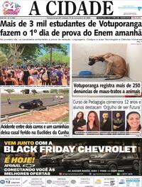 Capa do jornal Jornal A Cidade de Votuporanga 08/11/2025