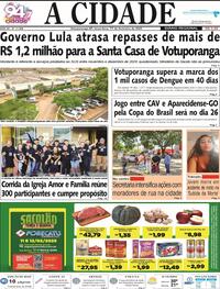 Capa do jornal Jornal A Cidade de Votuporanga 11/02/2025