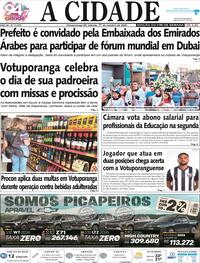 Capa do jornal Jornal A Cidade de Votuporanga 11/10/2025