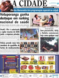 Capa do jornal Jornal A Cidade de Votuporanga 12/06/2025