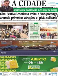 Capa do jornal Jornal A Cidade de Votuporanga 12/09/2025
