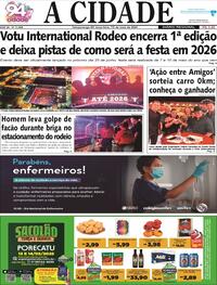 Capa do jornal Jornal A Cidade de Votuporanga 13/05/2025