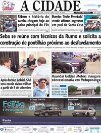 Capa do jornal Jornal A Cidade de Votuporanga 15/08/2025