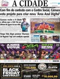 Capa do jornal Jornal A Cidade de Votuporanga 15/11/2025
