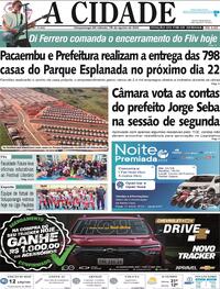 Capa do jornal Jornal A Cidade de Votuporanga 16/08/2025