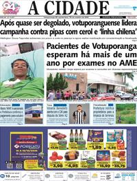 Capa do jornal Jornal A Cidade de Votuporanga 16/10/2025