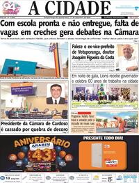 Capa do jornal Jornal A Cidade de Votuporanga 17/09/2025