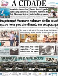 Capa do jornal Jornal A Cidade de Votuporanga 18/10/2025