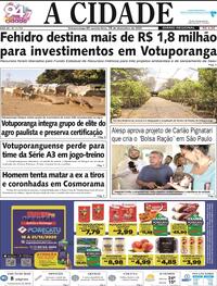 Capa do jornal Jornal A Cidade de Votuporanga 18/12/2025