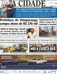 Capa do jornal Jornal A Cidade de Votuporanga 19/12/2025