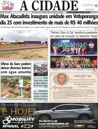 Capa do jornal Jornal A Cidade de Votuporanga 20/09/2025