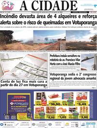 Capa do jornal Jornal A Cidade de Votuporanga 21/08/2025