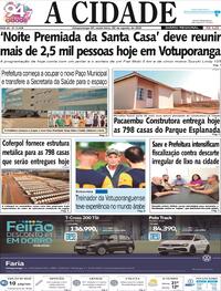 Capa do jornal Jornal A Cidade de Votuporanga 22/08/2025
