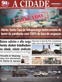 Capa do jornal Jornal A Cidade de Votuporanga 23/05/2025