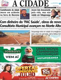 Capa do jornal Jornal A Cidade de Votuporanga 23/07/2025