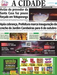 Capa do jornal Jornal A Cidade de Votuporanga 23/09/2025