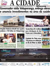 Capa do jornal Jornal A Cidade de Votuporanga 24/10/2025
