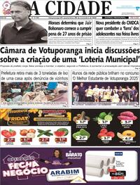 Capa do jornal Jornal A Cidade de Votuporanga 26/11/2025